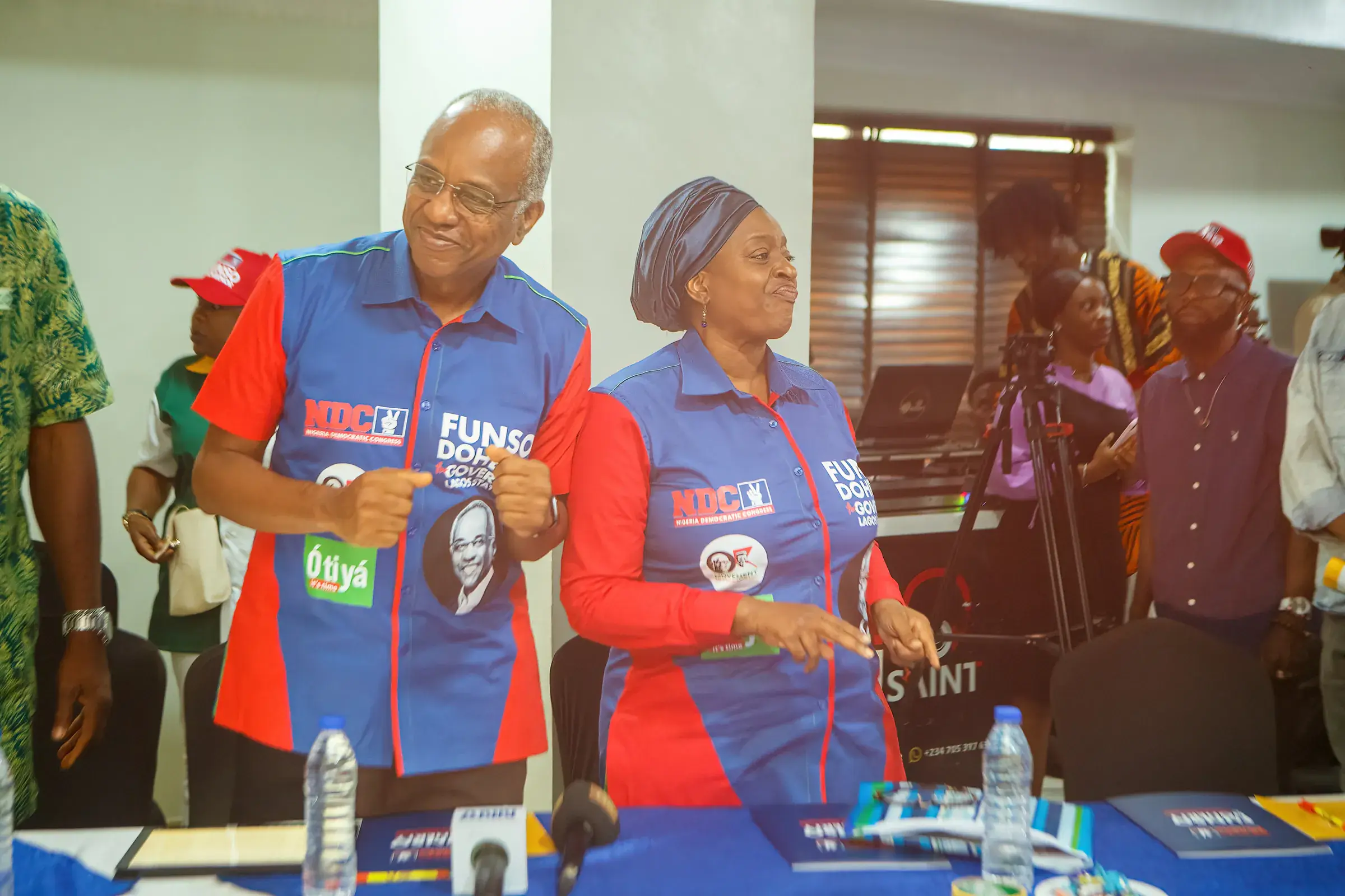 Funso Doherty and Tolani Animashaun at her unveiling as his running mate.