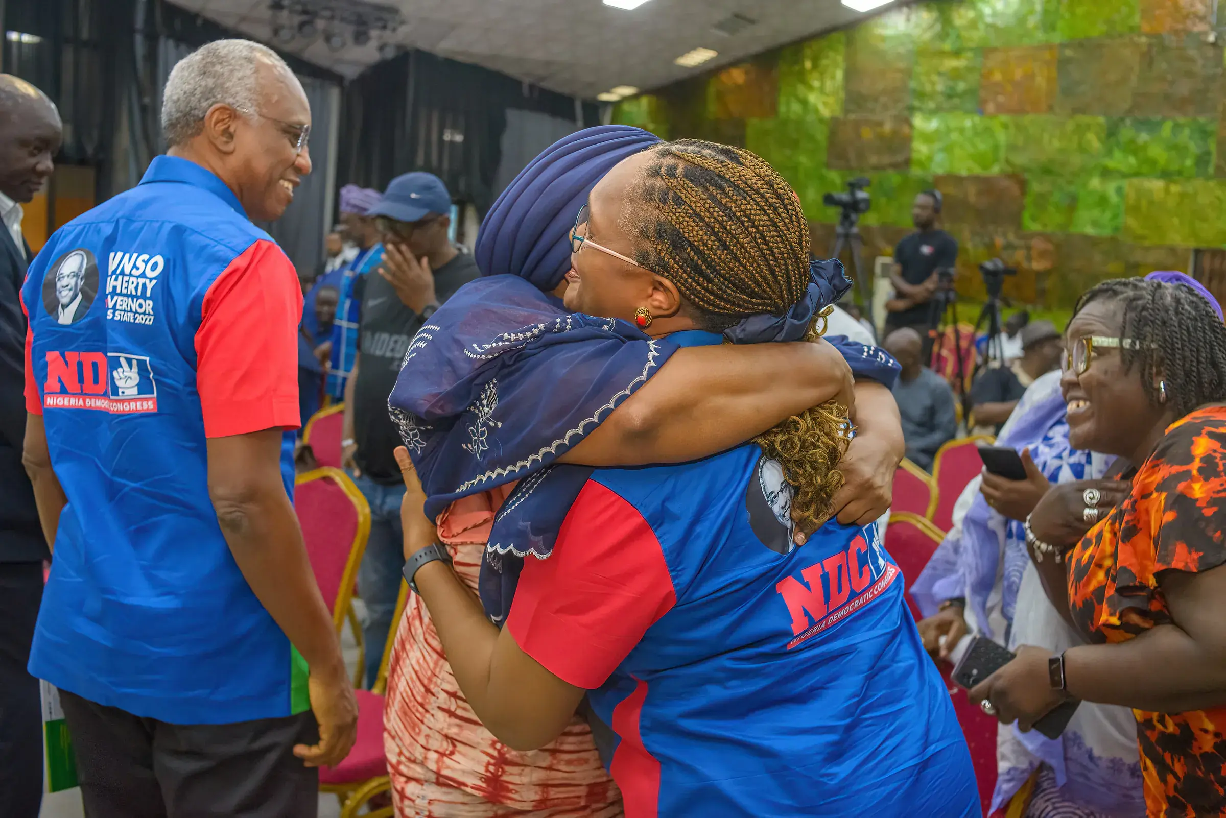 Funso Doherty with people at Felabration 2026.