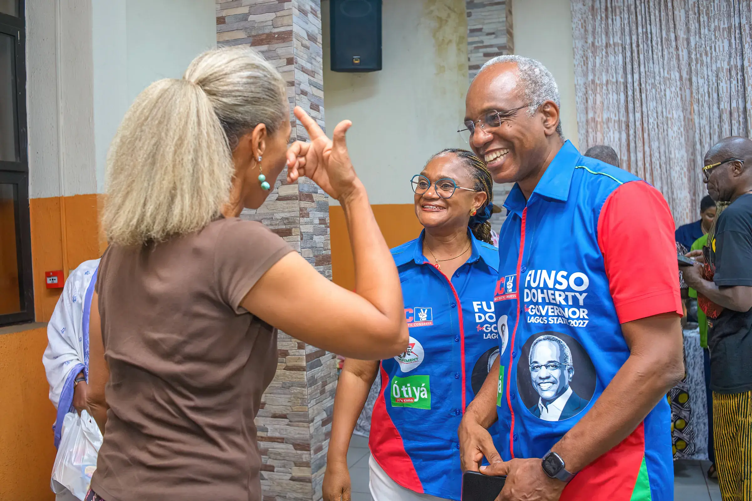 Funso Doherty with people at Felabration 2026.